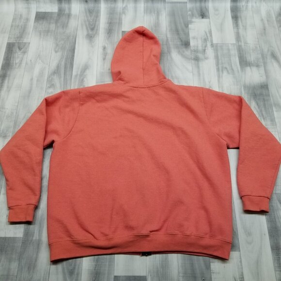 ✅Yellowstone National Park Moose Graphic Print Orange GILDAN Full Zip Hoodie 2XL - Picture 4 of 10